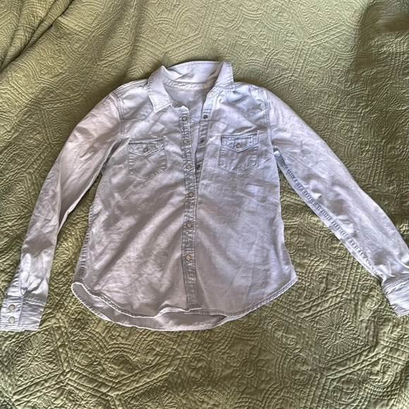 Light blue Denim gap 1969 RN 54023 sz small button down with pearl snaps fitted - Picture 1 of 9